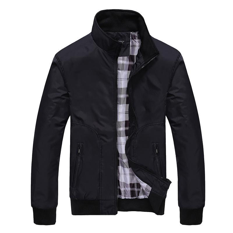 

Men s Stand-up Collar Jacket - Casual Autumn/Winter Workwear with Logo Option M