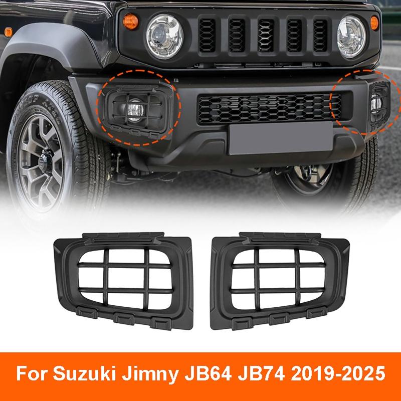 2 st/set Dekrationsram för Strålkastare och Dimljus Fram för Suzuki Jimny JB64 JB74 2019-2025