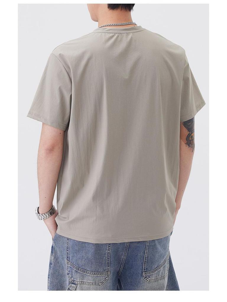 2026 Men's Summer Versatile Zipper Pocket Loose T-Shirt