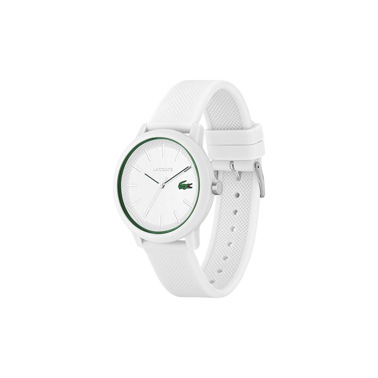 Lacoste 12.12 Series Watch Quartz Movement Silicone Strap 42Mm White Dial Men watches 2011169