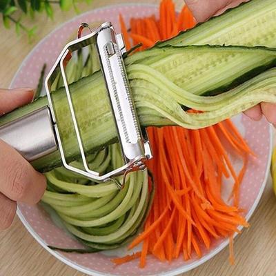 Multifunctioneel Fruitmes van Roestvrij Staal, Komkommer Schiller, Aardappelsnijder, Keuken Schiller, Buiten Kookgerei