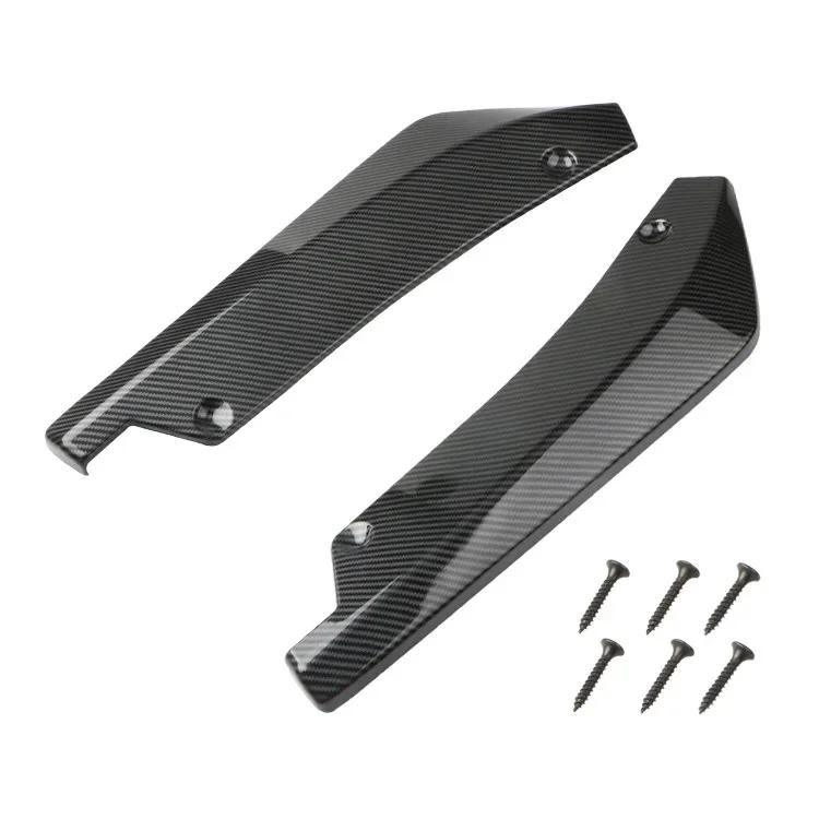 Xiaomi Car Front Rear Anti-collision Corner Protection Universal Carbon Fiber Gloss Black Bumper Strip Rear Spoiler Modification Parts