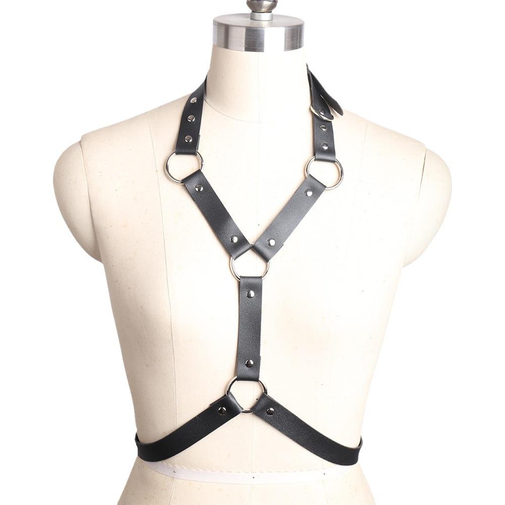 Women'S Fun Belt Bondage Belt One-Piece Pu Leather Sm Bundling Prop Collar Punk Belt