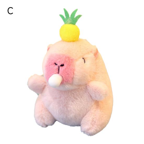Plush Capybara Keychain Stuffed Animal Doll Key Ring Holder DIY Handbag Pendant Backpack Decoration Kids Adults Birthday Gift