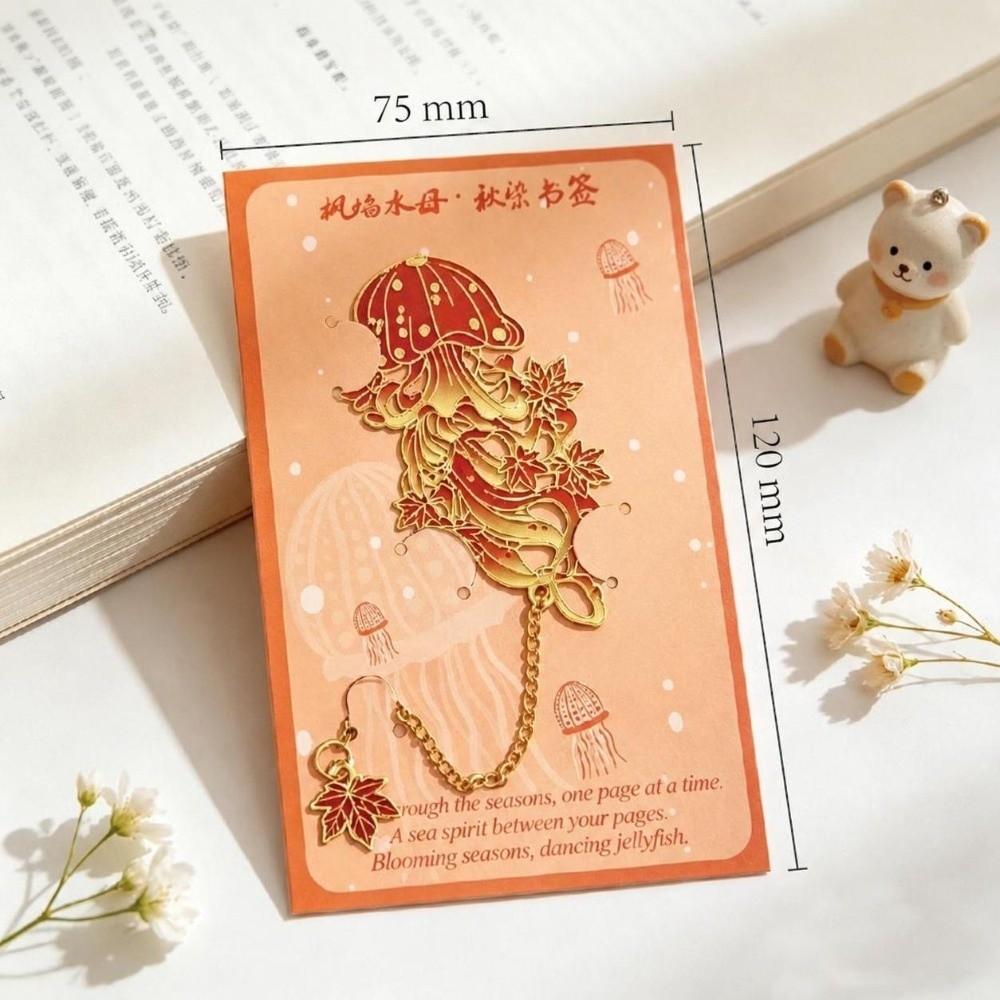 Hollow Jellyfish Bookmarks Metal Reading Bookmarks exquisite Page Clips Graduation Birthday