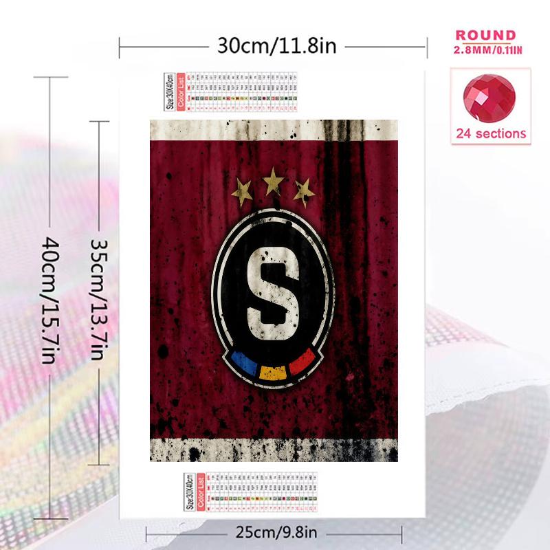 AC Sparta Praha 100% Round Full Drill 5D DIY Diamond Painting Embroidery Cross Stitch Rhinestone Décor
