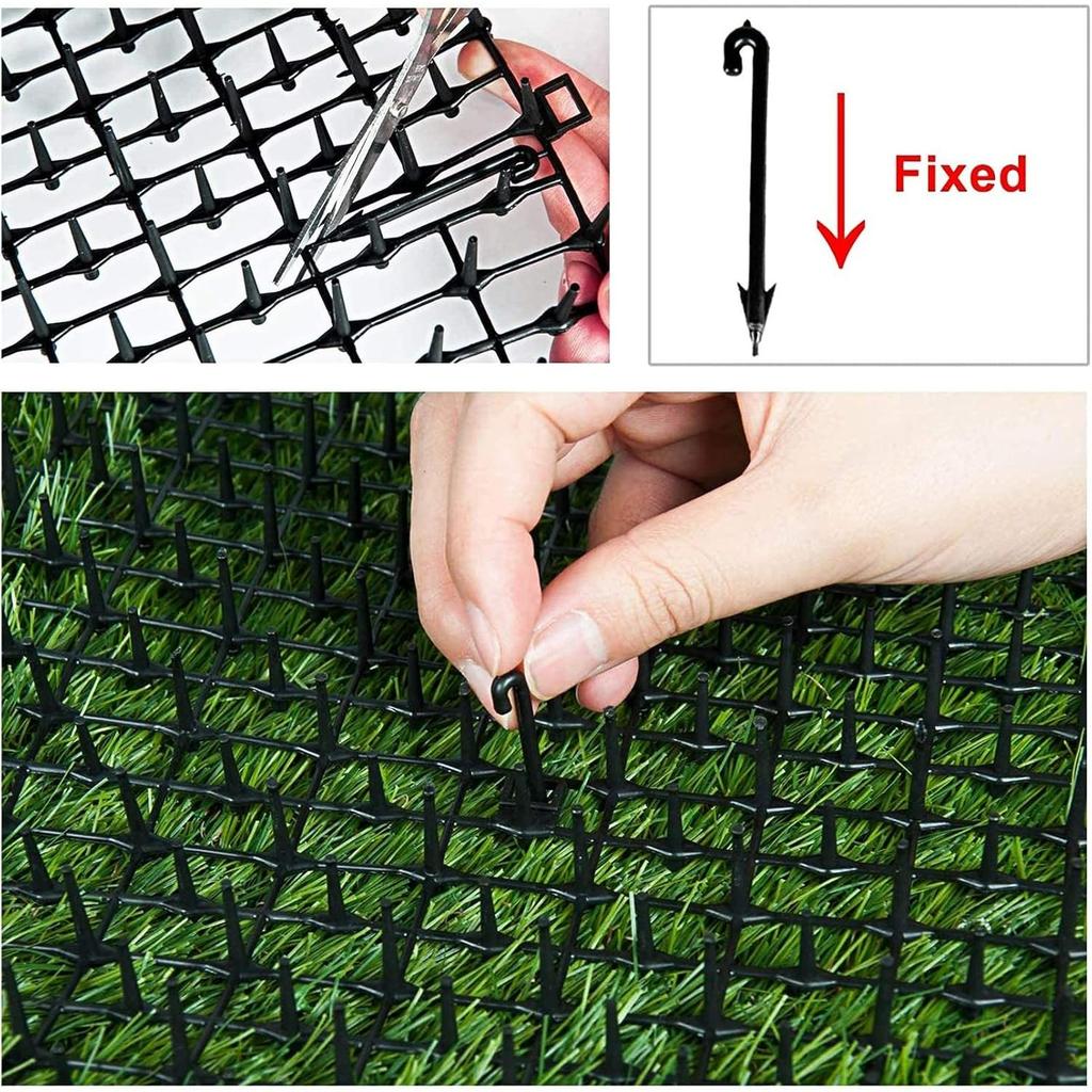 2 Pack 6.5ft Cat Scat Mat with Soft Spikes,13ft Humane Indoor/Outdoor Cat Deterrent Strips for Garden Borders,Countertops & Furniture,78" X 11" Each