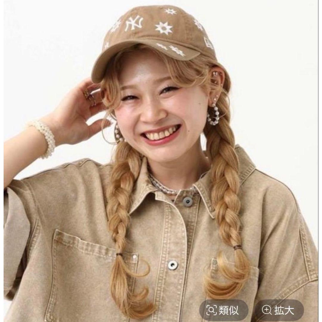 Used LEPSIM NEWERA Flower Embroidery Cap Beige Yukiera