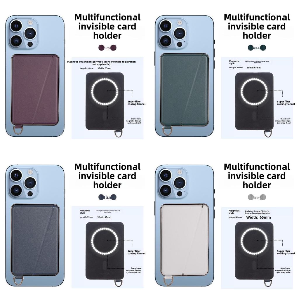 Magsafe Card Holder Wallet With Magnetic Stand For Phone And Desk Organization