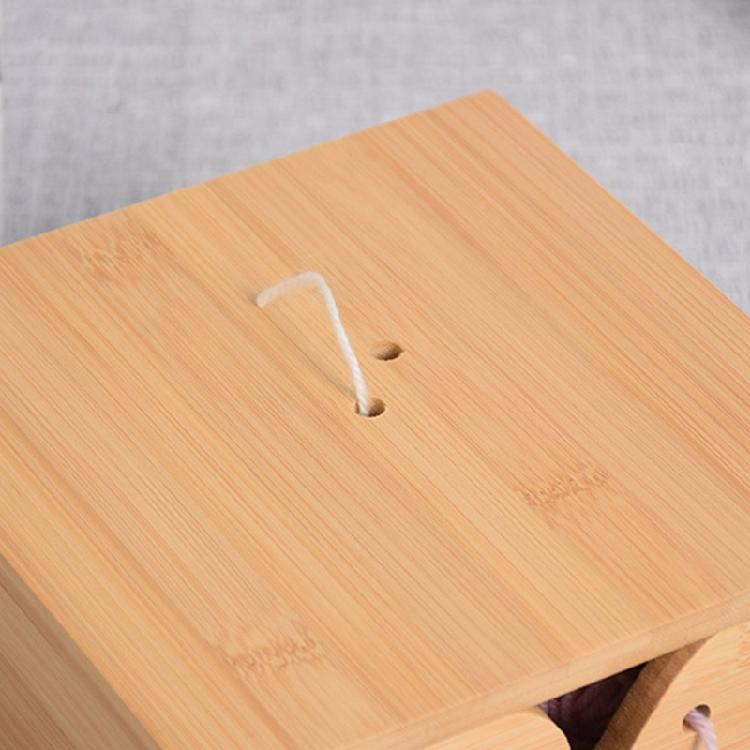 Wood Yarn Bowl with Lid Knitting Wool Organizers Knitting Yarn Holder Wood Yarn Dispenser Bowl for Crocheting Knitting