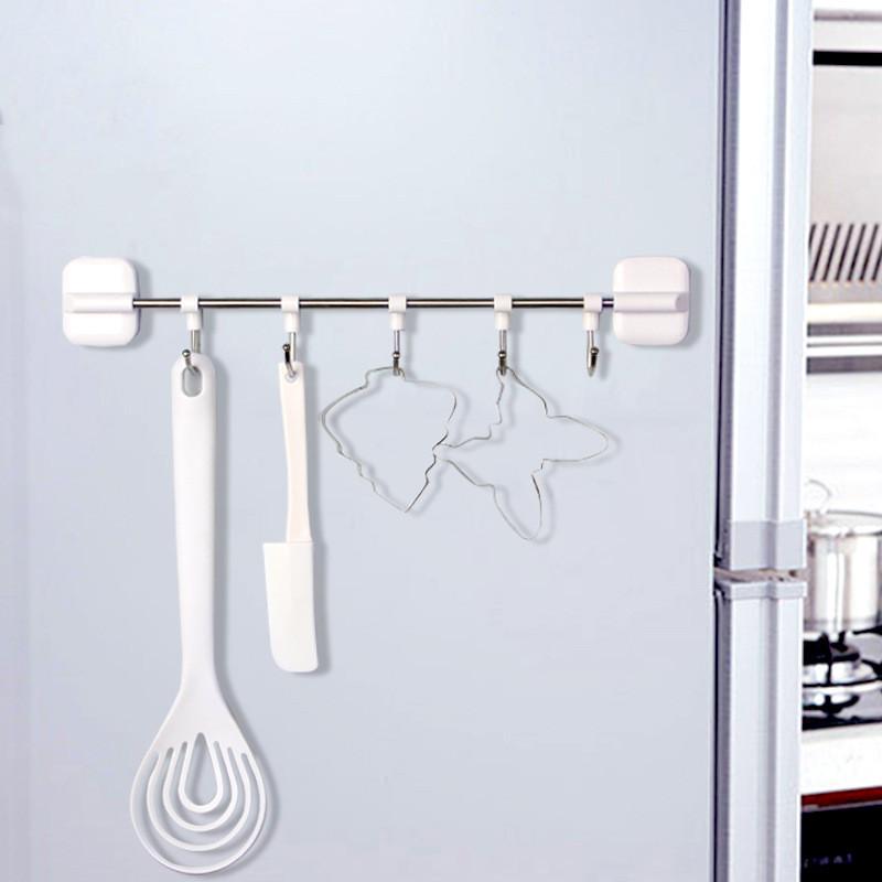 Home Magnetic Hooks Kitchen Plastic No Drill Installation Bathroom Space Saving
