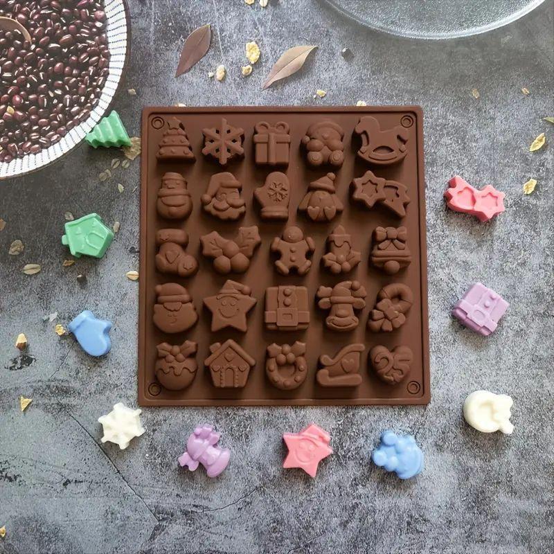 1 Stück Antihaft-Weihnachtsschokoladenform - 25 Vertiefungen für köstliche Weihnachtsleckereien Weihnachtliches Kunsthandwerk