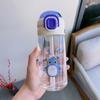 Water bottle Internet celebrity popular children's plastic double drinking cup cute bouncing cover outdoor portable straw direct drinking student