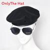 Marvel Logo Wool Beret Hat With Retro British Style And Uv Sunshade For Adults