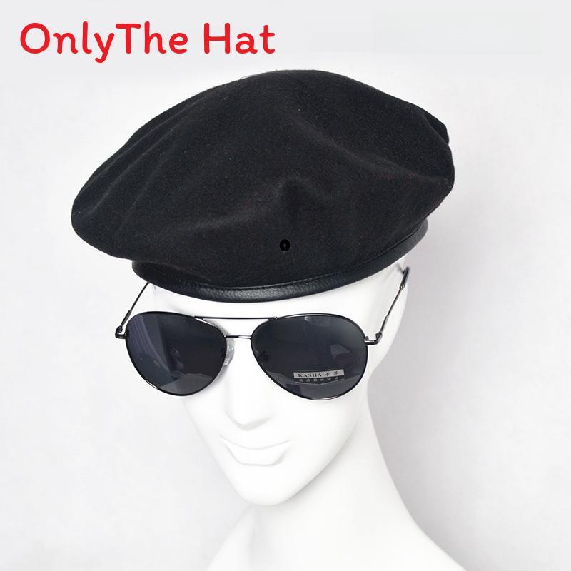 Marvel Logo Wool Beret Hat With Retro British Style And Uv Sunshade For Adults