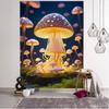 Mushroom Forest Tapestry Kawaii Home Decoration Room Art Background Cloth Children'S Room Decoration Hanging On The Wall
