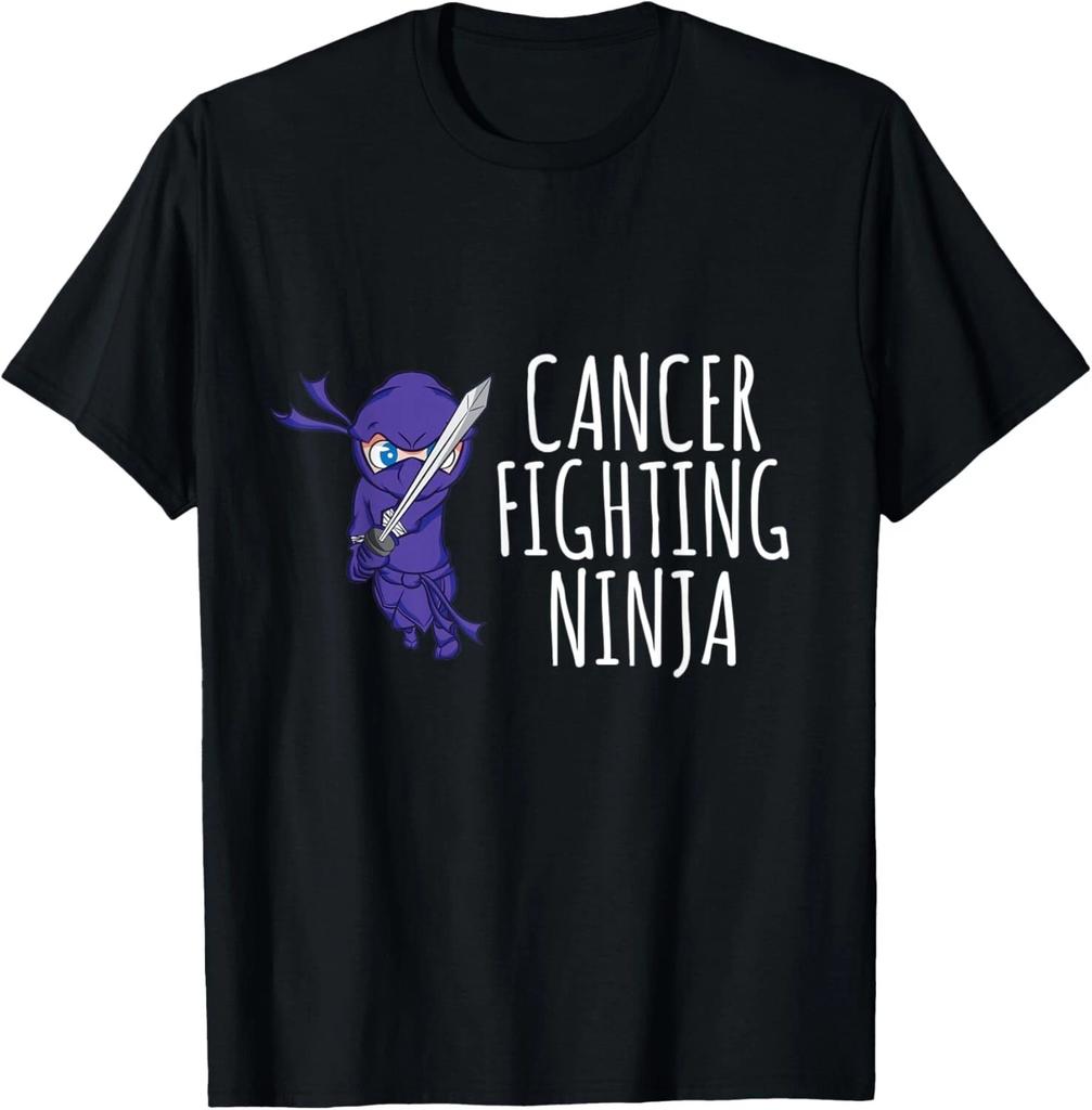 Ninja Graphic - Cancer Awareness Fighting Ninja T- Shirt