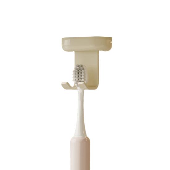 

Toothbrush Holder Wall Mounted Storage Rack Quick Dry Compatible with Electric Manual Toothbrush No Drilling Bathroom Organizer A