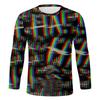 Spring and Autumn Round Neck 3D Halloween Printed Top Fashionable Casual Long Sleeved Men's T-shirts