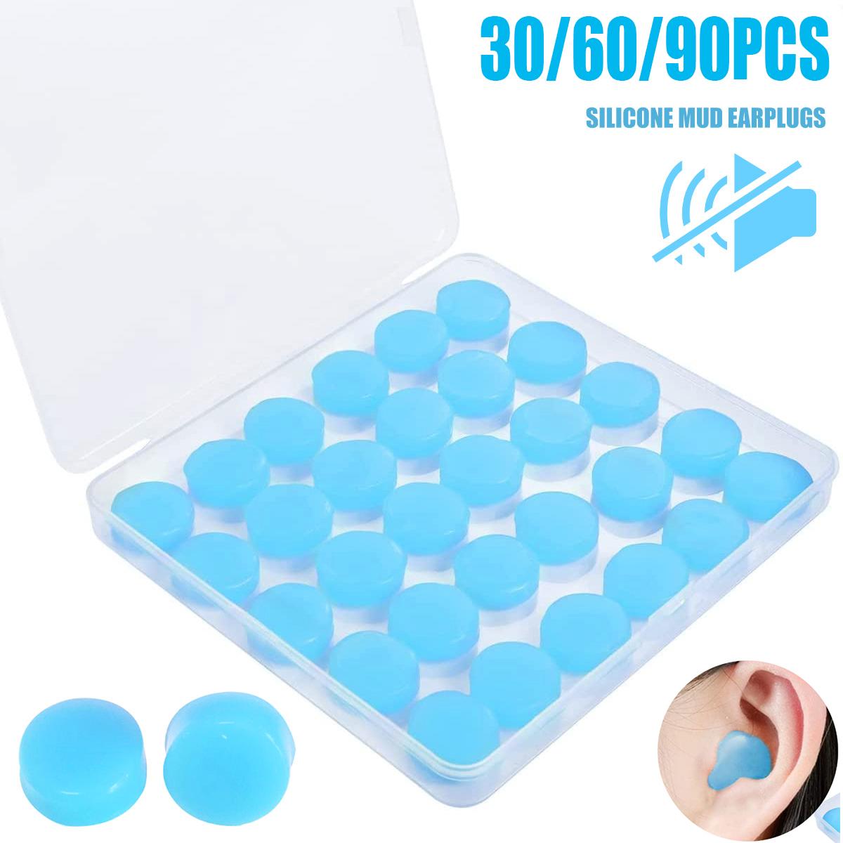 

Waterproof Ear Plug Silicone Wax Earplugs Swimming Flying Working Earplug Noise Reduction Cancelling Sleeping Protection Earbuds 30 pcs