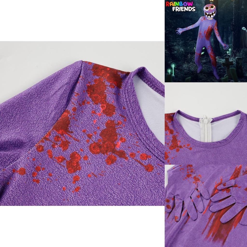 Kids Roblox Rainbow Friends Cosplay Jumpsuit Costume For Halloween And Parties