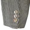 Lanvin Silk Check Pattern Tailored Jacket ST46-54 Black X White Men's Used
