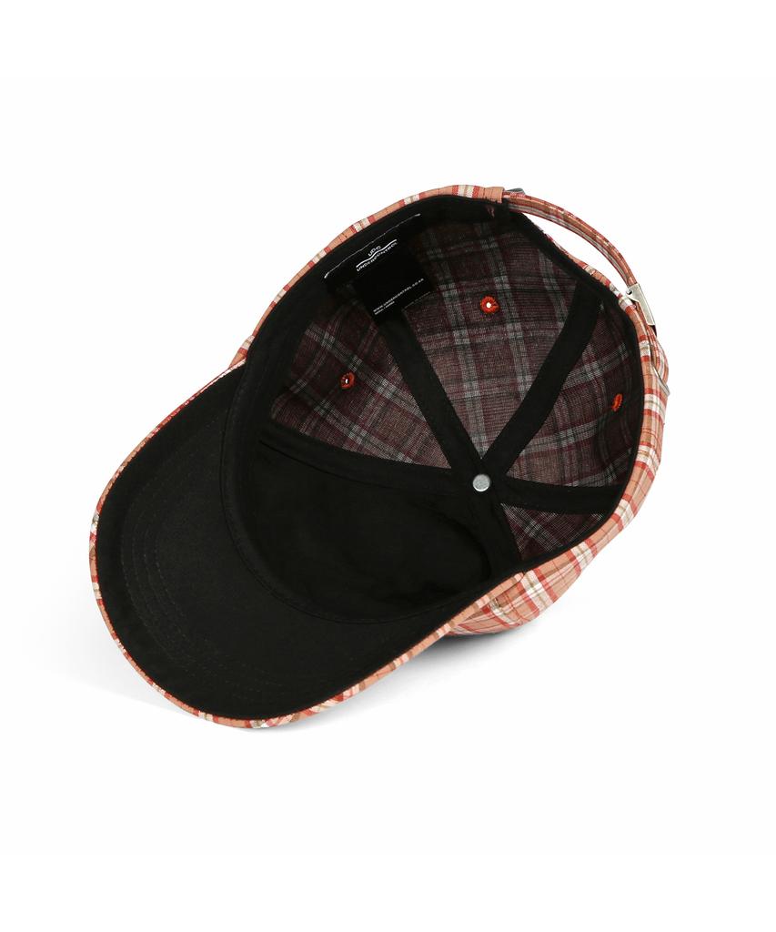 Eondeokeonteulol Check Pattern Logo Ball Cap Didone / Authentic B B / Pink Check