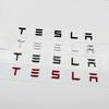 3D ABS Carbon Chrom Schwarz Logo Buchstaben Emblem Auto Heckklappe Buchstaben Für Tesla Modell 3 Y X S Zubehör