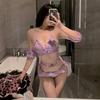 New Sexy Underwear Women's Sexy Lace Suspender Hip Skirt Uniform Temptation Three Points