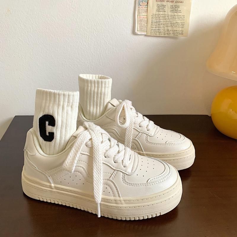 

Milk fufu little white shoes women s new autumn breathable versatile sports casual shoes children thick baseplate shoes sports 35