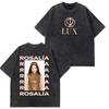 Rosala LUX TRACKLIST TEE Album Tour  Vintage Washed Tshirt Men Women Short Sleeve Cotton Aesthetic Tshirts Casual Tshirts