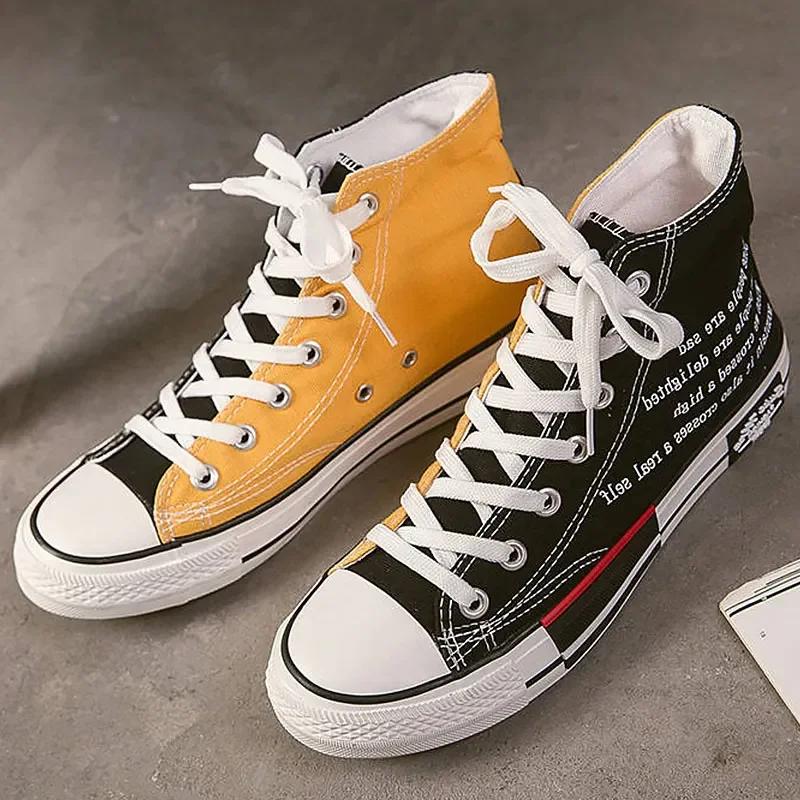 High Top Shoes Women Plus Size 270 Mm Designer Sneakers 2026 Fashion High Top Sneakers Autumn Women's Canvas Shoes