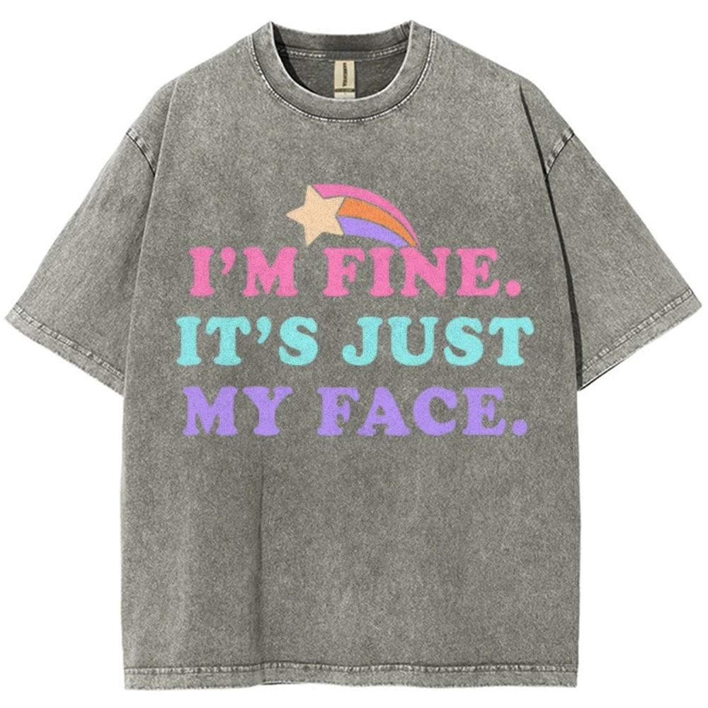 Colorful Letter Print Women's T-Shirt American Retro Teen Oversized Short Sleeves Personality Design Crew Neck T-Shirt