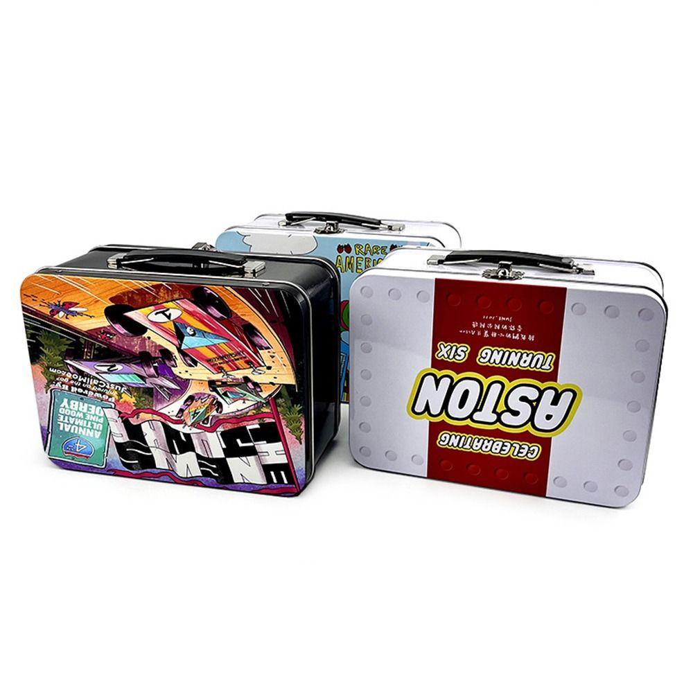 Tinplate Metal Storage Box White Black Silver Cake Packaging Box Lunch Box  Money Contain