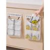 1pc Kitchen Garbage Bag Storage Rack Wall-Mounted Large Capacity Plastic Bag Storage Net With Hook-And-Loop