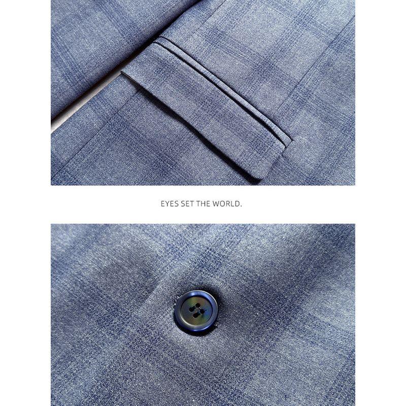 Menseye Men's Casual Suit Men's Plaid Light Business Uniform Jacket Autum New Korean Style