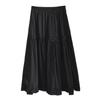 Bow Fungus Edge White Cake Skirt Women's Spring New A-character Loose and Thin Medium and Long Swing Skirt