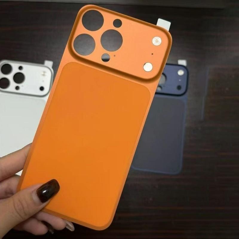 Custodia per Telefono con Retro in Metallo AG Opaco Ultra Sottile Per iPhone 16 15 14 13 Pro Max Adesivo Lucido Trasforma Istantaneamente la Cover 17