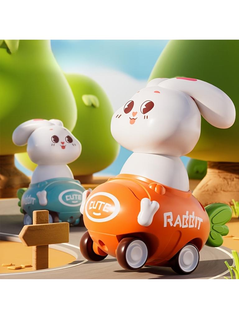 Cute Easter Rabbit Toy Car , Ideal for Indoor Decor, Festive and Birthday Gifts, Micro Landscape Creative Desktop Ornaments