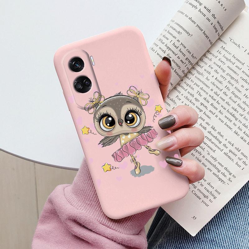 Case Funda For Honor 90 Lite Cover Colorful Flowers Heart Cartoon Shell Soft Silicone Couqe For Honor 90 70 X7 Leopard Bumper