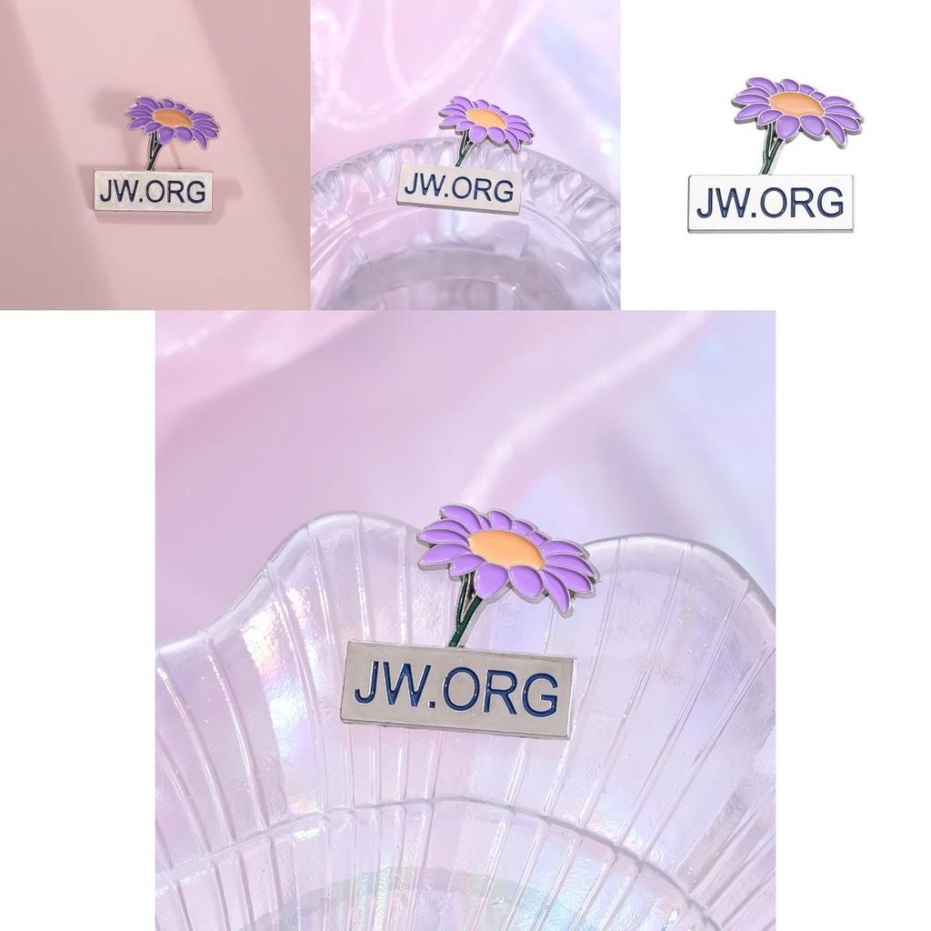 Jworg Flower Colorful Badge Distinctive Plant Design Flexible Decoration Pin For All Use