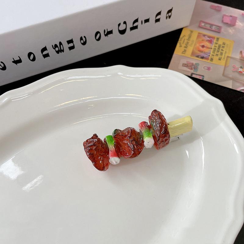 Chicken Leg Hairpin Side Clip Simulation Food Funny Barrettes Fried Barbecue Hairpin For Women Creative Hair Accessories