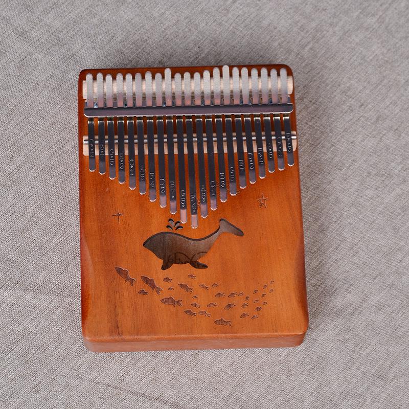 Mahogany Thumb Piano: 21-Key and 17-Key Kalimba Student Finger Piano Portable Musical Instrument