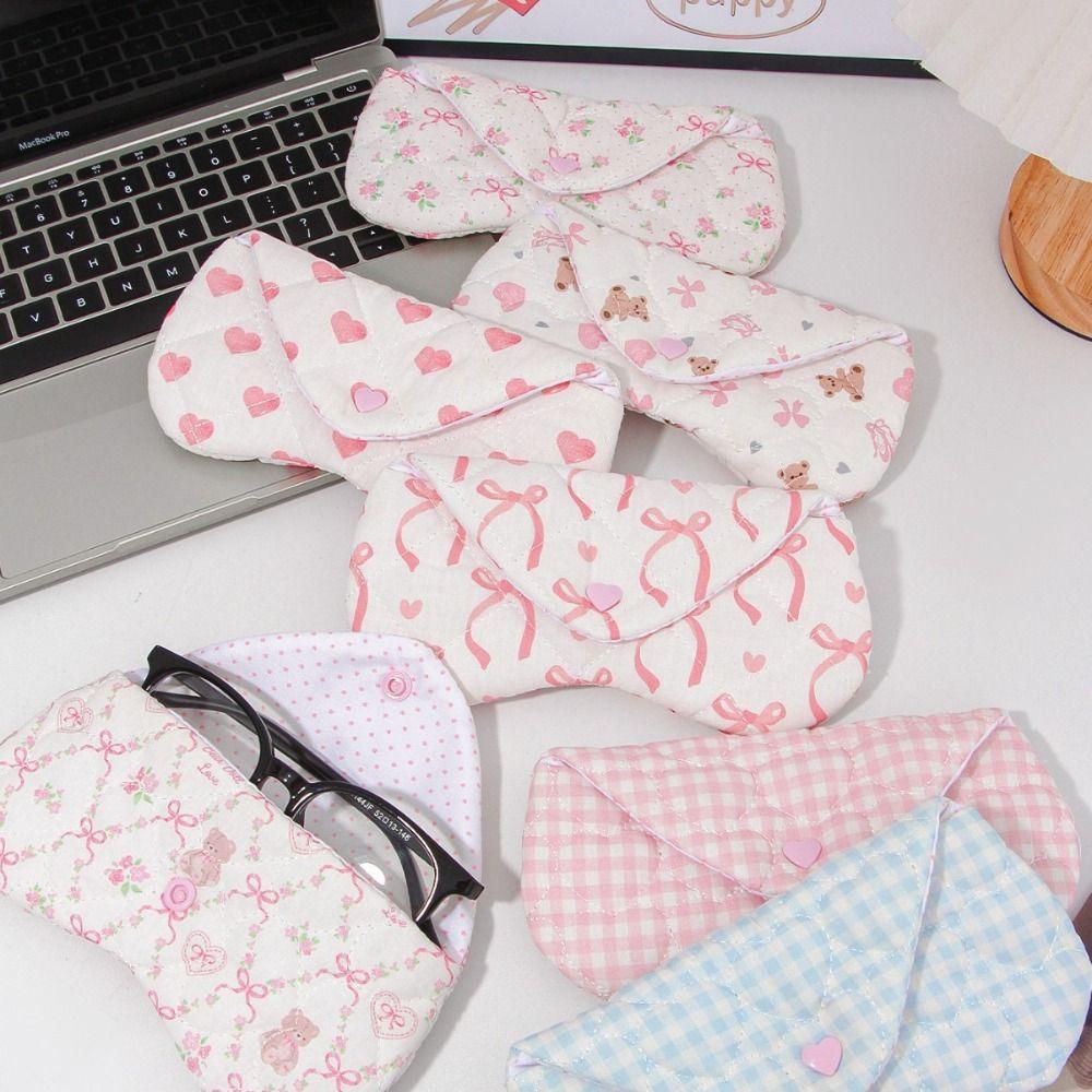 Handmade Fabric Eyewear Storage Bag Anti-Scratch Lipstick Pouch Portable Makeup Brush Bag  Girl