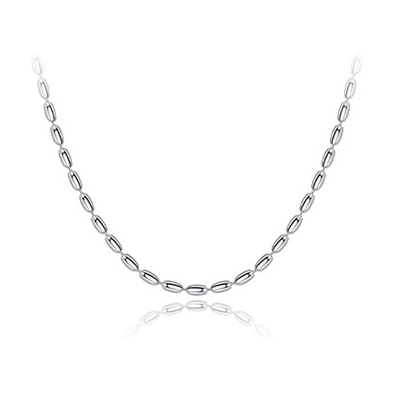 Olive Bead Necklace Simple Niche Design Ins Style Versatile Stacking Wearing Collarbone Chain Bare Chain Premium