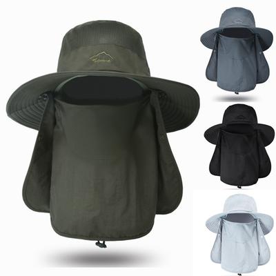 Multiple Use Outdoor Climbing Fishing Tourism Brim Sun Fisherman Hat Men Multifunction Bucket Hat Sun Protection Cap