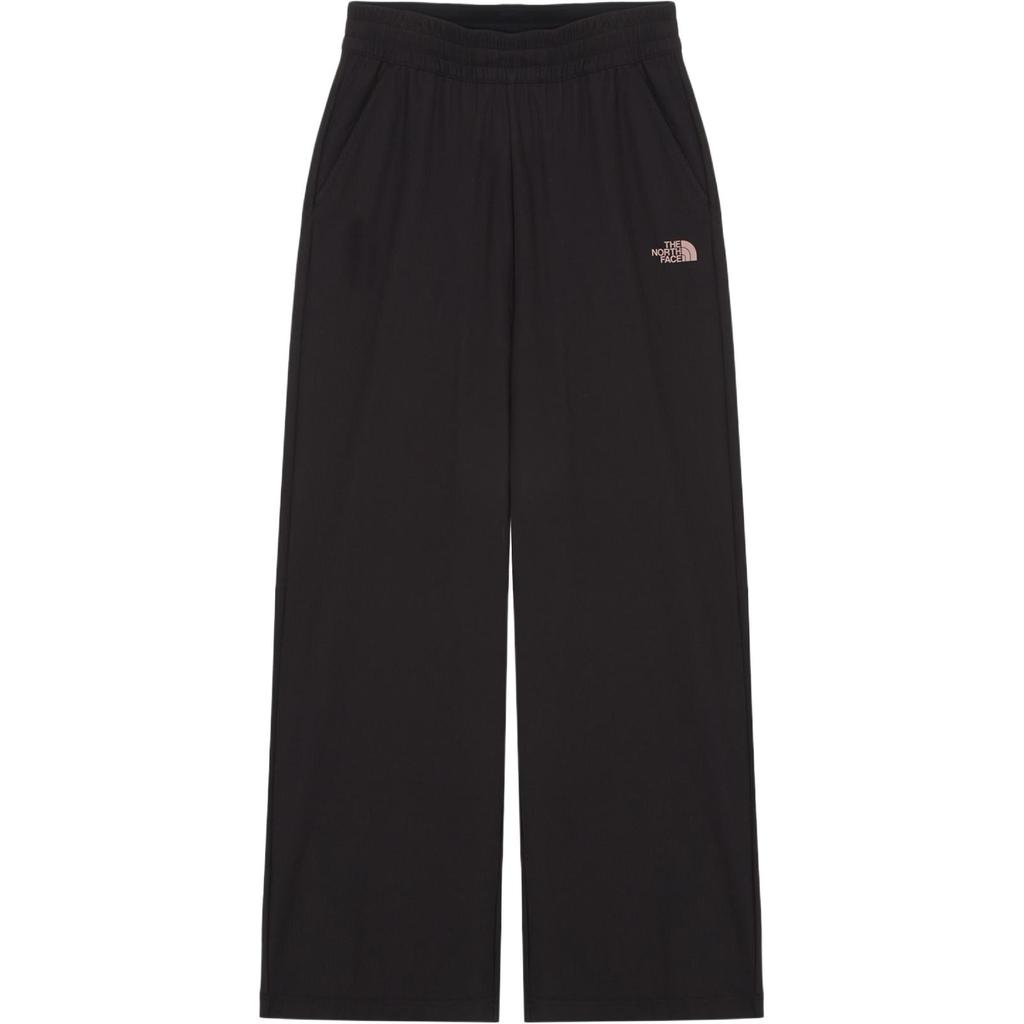 The North Face Loose Solid Color Mid Waist Wide Leg Casual Pants Women bottoms Black NP6KR31A