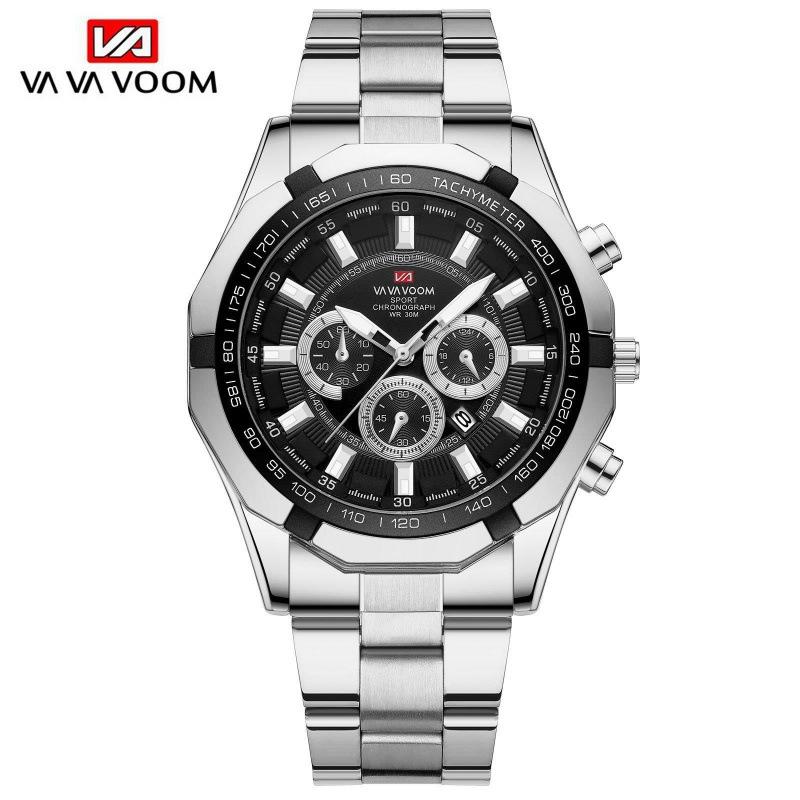 Men's Steel Strap Watch, Calendar Student Men's Quartz Watch
