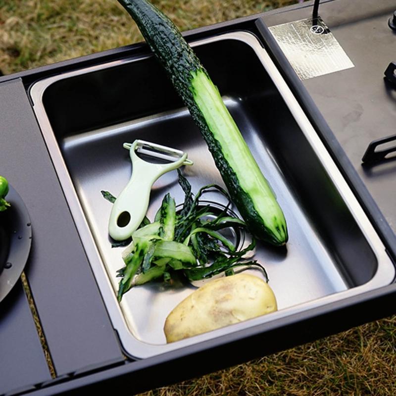 Dishwashing Sink Stainless Steels Wash Basin Picnics Wash Hand Washing Tank Outdoor Camping Kitchen Supply Easy To Use