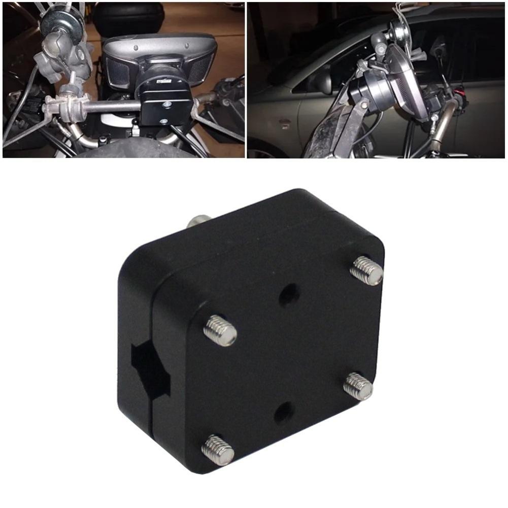 Motorcycle Phone GPS Mount Bracket Aluminum Alloy Compatible with 12mm 16mm Diameter Handlebars Securely Holds GPS